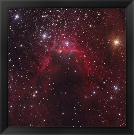 Framed Cave Nebula located in the Constellation Cepheus Print