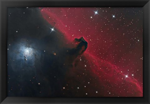 Framed Horsehead Nebula in the Constellation Orion Print