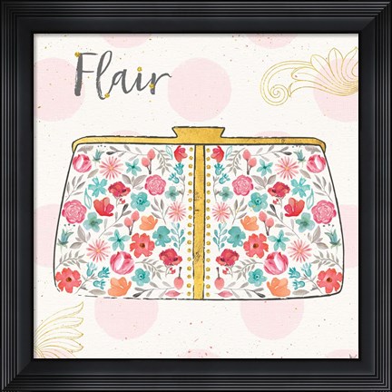 Framed Fashion Blooms I Print