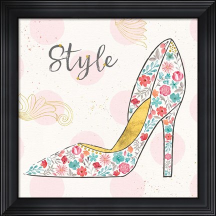 Framed Fashion Blooms II Print
