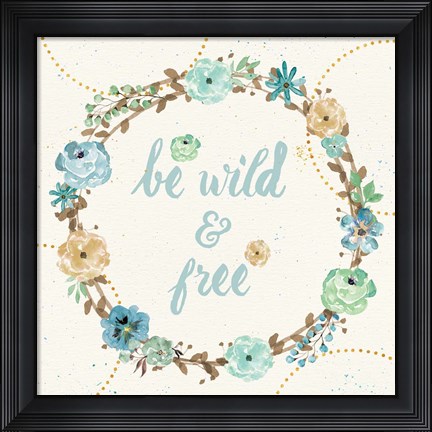 Framed Flutterby Blooms V Print