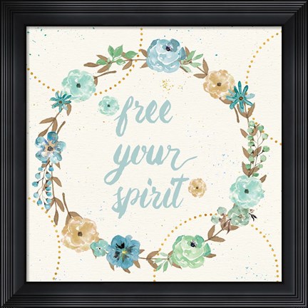 Framed Flutterby Blooms VI Print