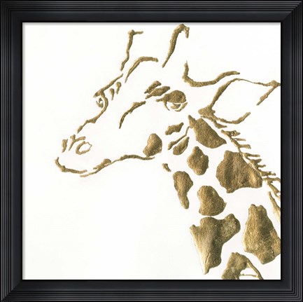 Framed Gilded Giraffe Print