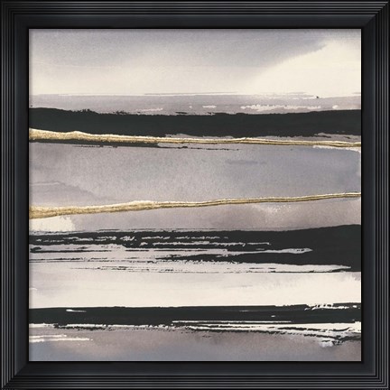 Framed Gilded Grey I Print