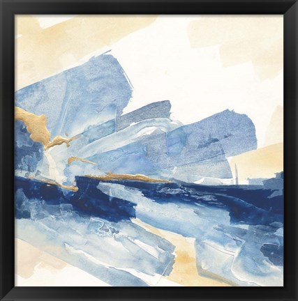 Framed Gilded Indigo II Print