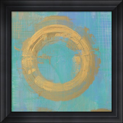 Framed Golden Circles II Print