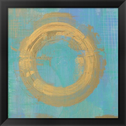 Framed Golden Circles II Print