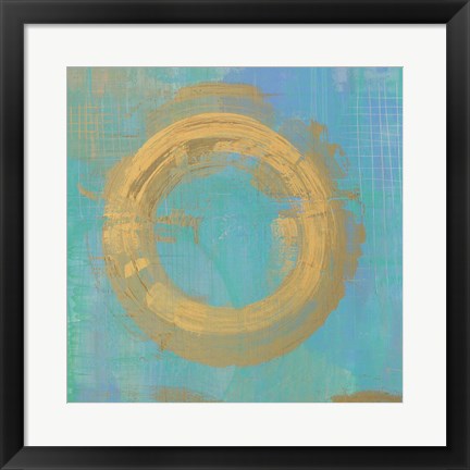 Framed Golden Circles II Print