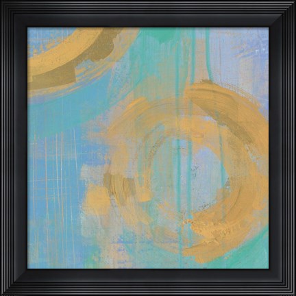 Framed Golden Circles III Print