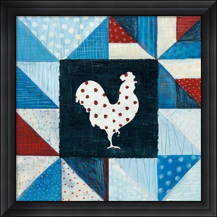 Framed Modern Americana Farm Quilt VII Print
