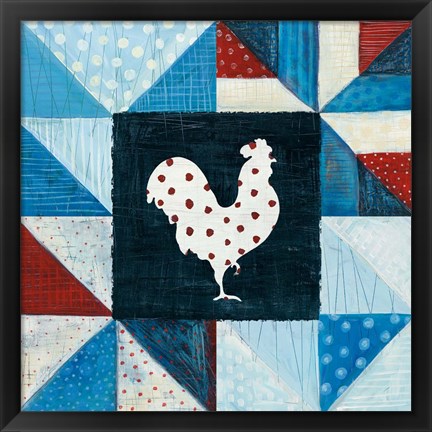 Framed Modern Americana Farm Quilt VII Print