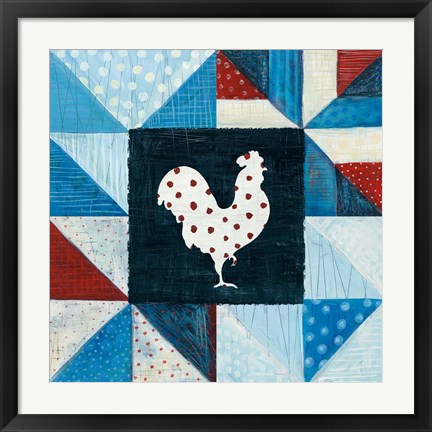 Framed Modern Americana Farm Quilt VII Print