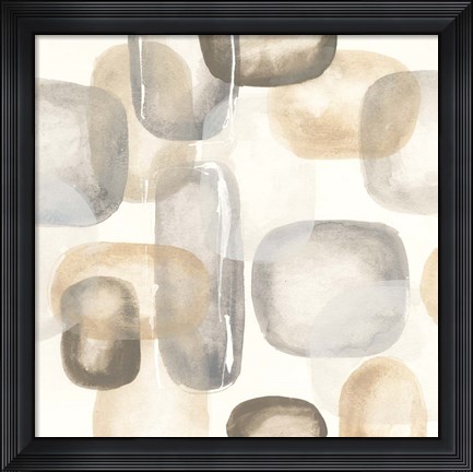Framed Neutral Stones II Print