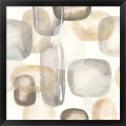 Framed Neutral Stones II Print
