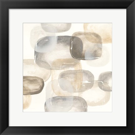Framed Neutral Stones IV Print