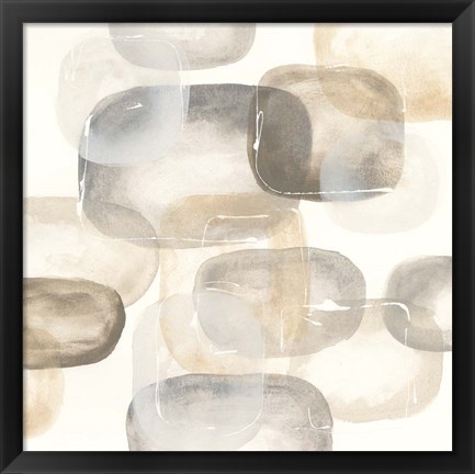 Framed Neutral Stones IV Print