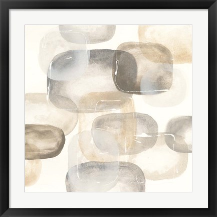 Framed Neutral Stones IV Print