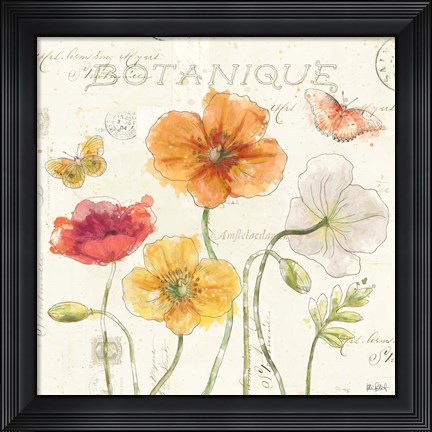 Framed Painted Poppies II Print