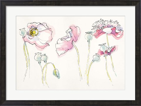 Framed Pink Somniferums Print