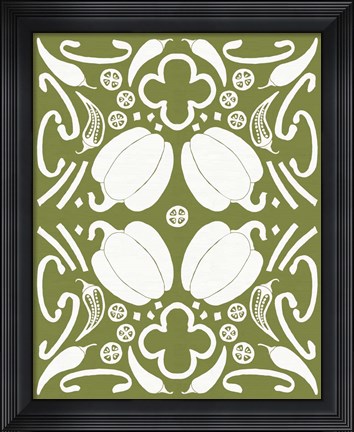 Framed Retro Pepper Otomi Silhouette Print