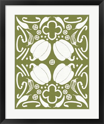 Framed Retro Pepper Otomi Silhouette Print