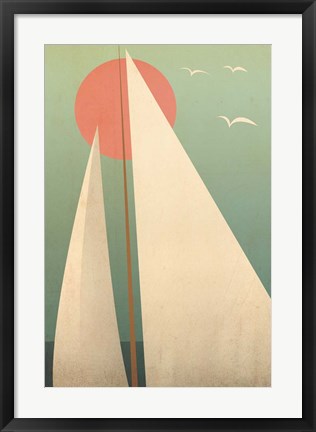 Framed Sails III Print