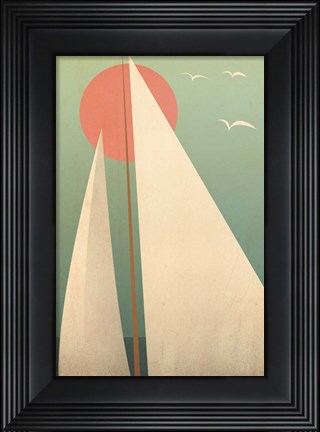 Framed Sails III Print