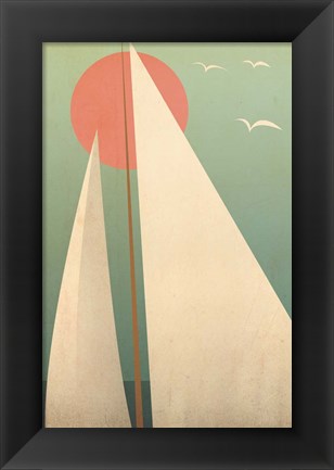 Framed Sails III Print