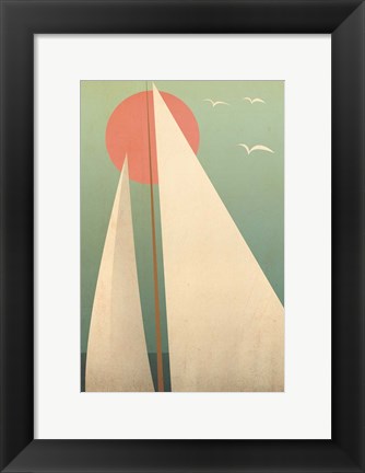 Framed Sails III Print