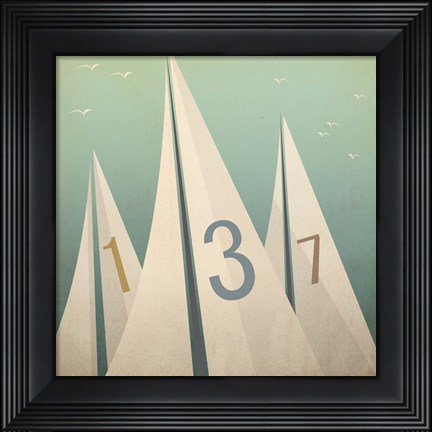 Framed Sails VII Print