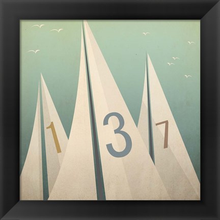 Framed Sails VII Print