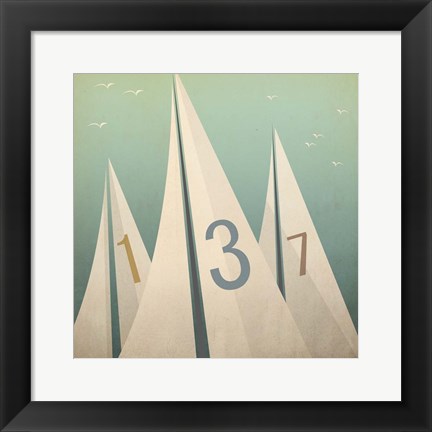 Framed Sails VII Print