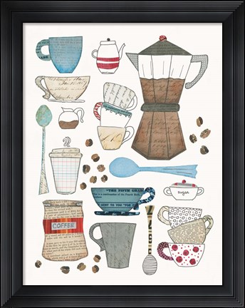 Framed Coffee Chart I Print