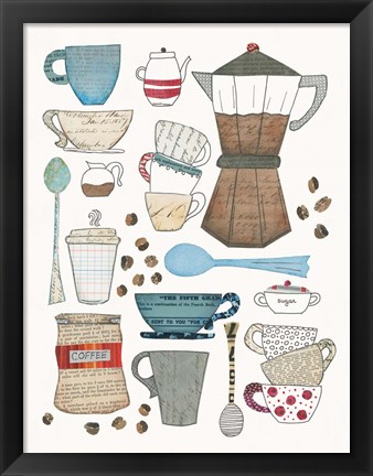 Framed Coffee Chart I Print