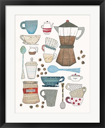 Framed Coffee Chart I Print