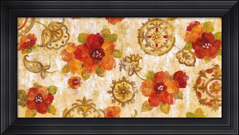 Framed Hibiscus and Mandala Print