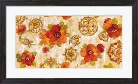 Framed Hibiscus and Mandala Print