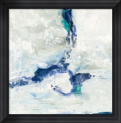 Framed White and Blue Print