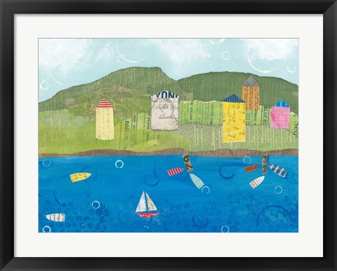 Framed Coastal Harbor II Print