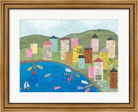 Framed Coastal Harbor III Print