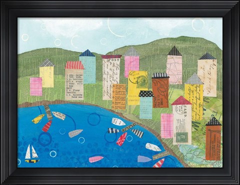 Framed Coastal Harbor III Print