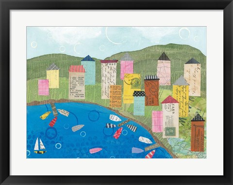 Framed Coastal Harbor III Print