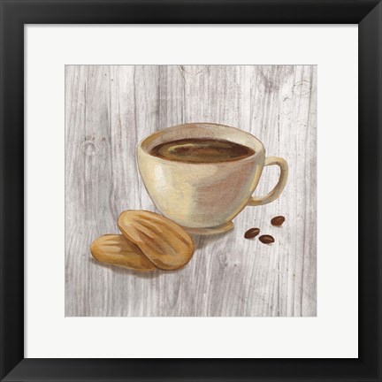 Framed Coffee Time II on Wood Print