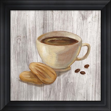 Framed Coffee Time II on Wood Print