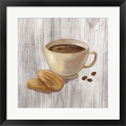 Framed Coffee Time II on Wood Print