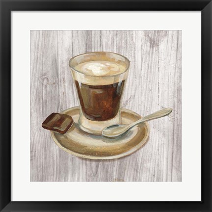 Framed Coffee Time III on Wood Print