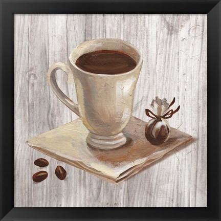 Framed Coffee Time IV on Wood Print