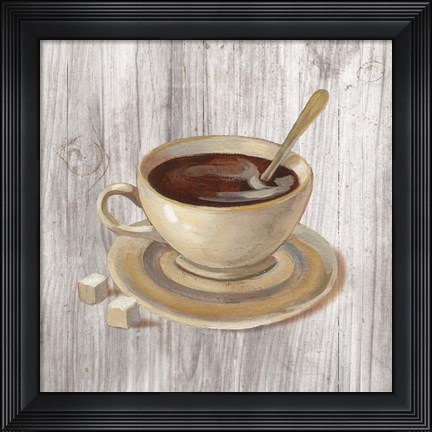 Framed Coffee Time VI on Wood Print