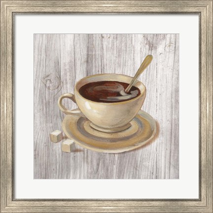 Framed Coffee Time VI on Wood Print