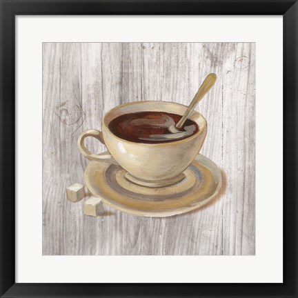 Framed Coffee Time VI on Wood Print